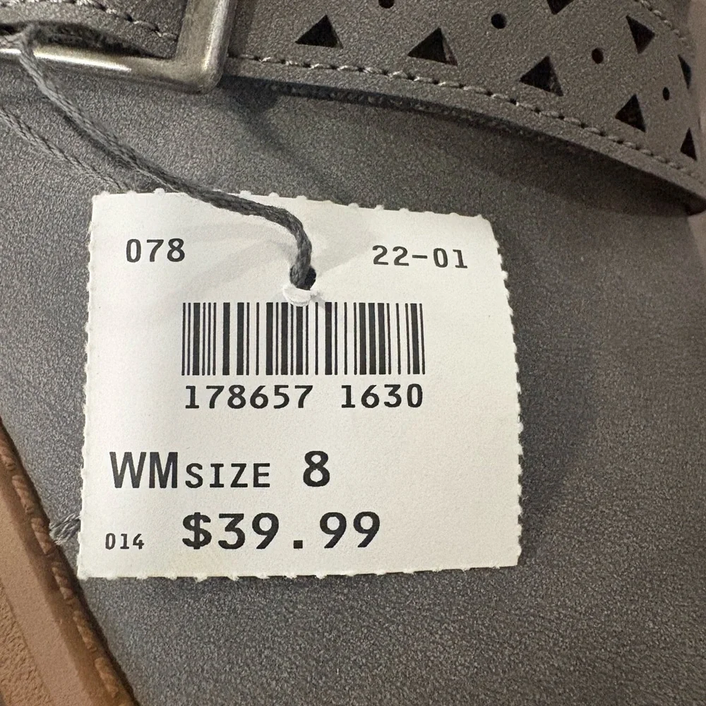 Grey ankle boots